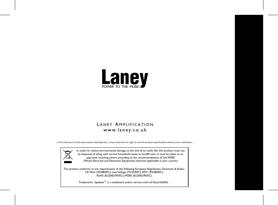 Laney | Laney NX810 User Manual | Page 4 / 4