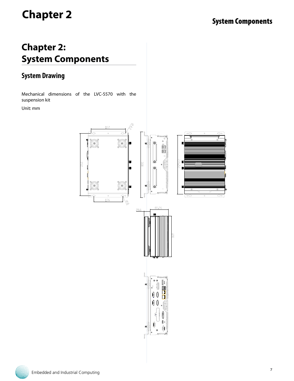 Chapter 2, Chapter 2: system components | Lanner LVC-5570 User Manual | Page 7 / 48