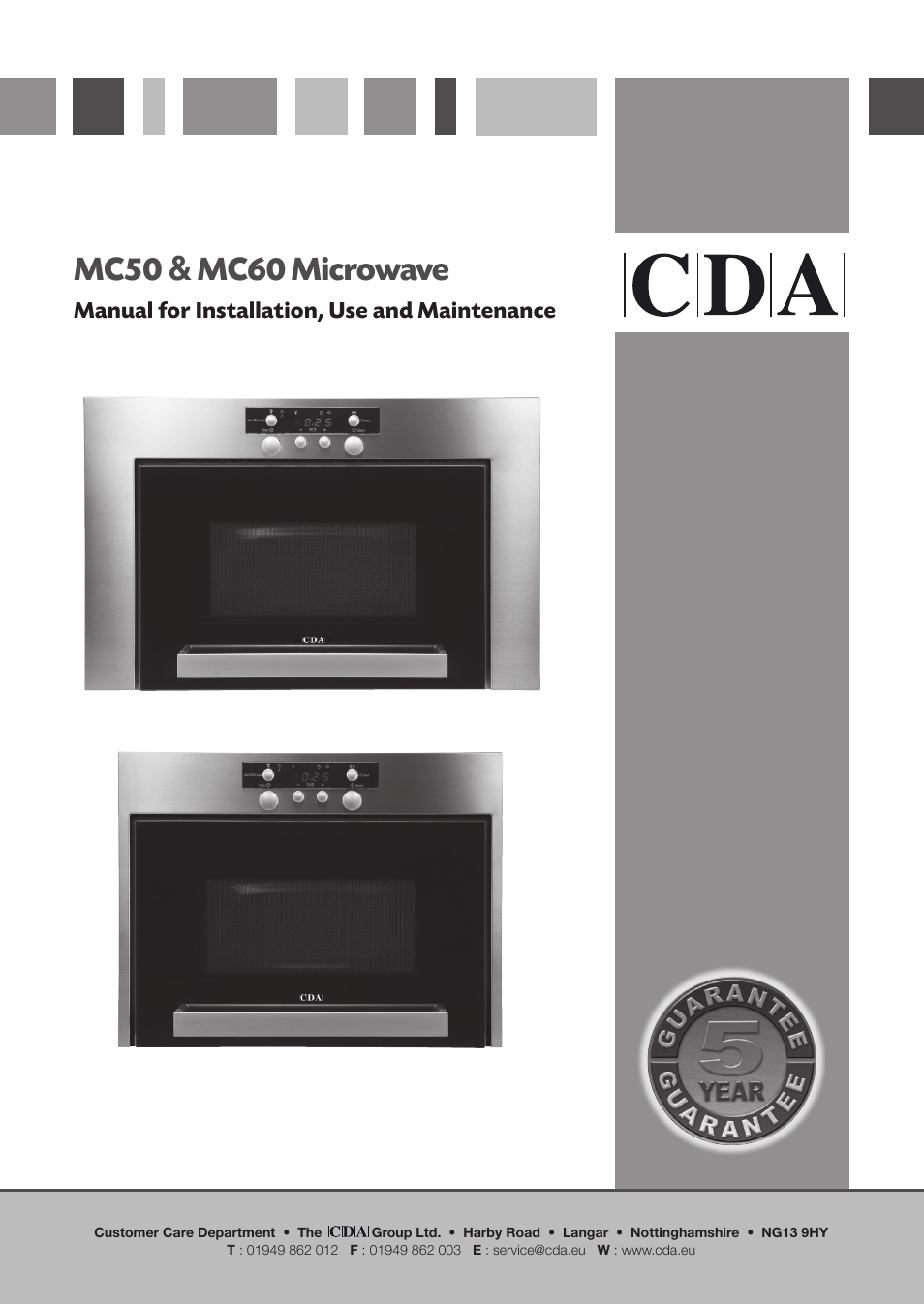 CDA MC50 User Manual | 16 pages