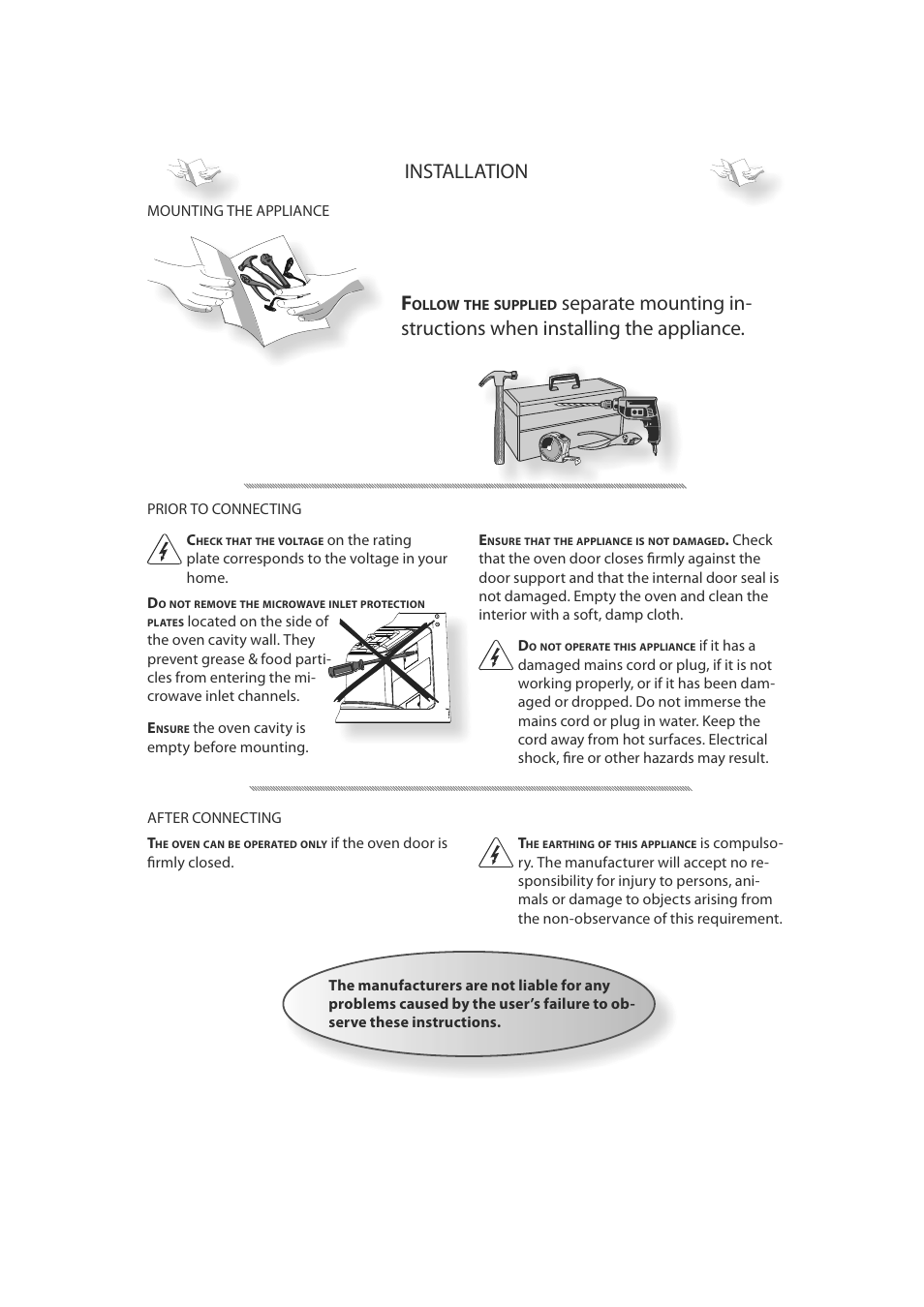 Installation | CDA MC50 User Manual | Page 2 / 16