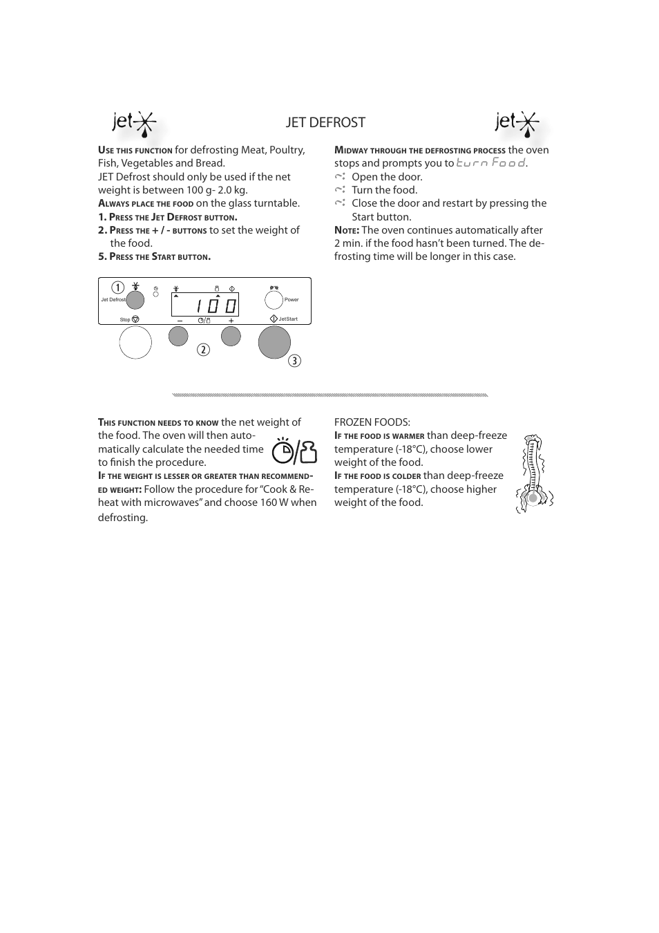 Jet defrost | CDA MC50 User Manual | Page 9 / 16