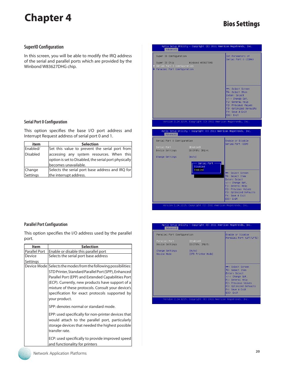 Chapter 4, Bios settings | Lanner FW-5330 User Manual | Page 23 / 38