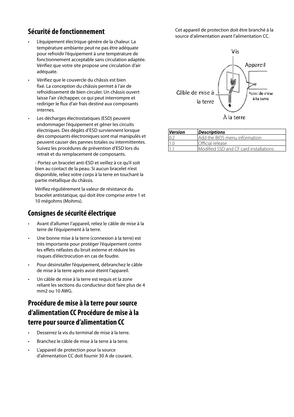 Sécurité de fonctionnement, Consignes de sécurité électrique | Lanner FW-7525 User Manual | Page 4 / 41