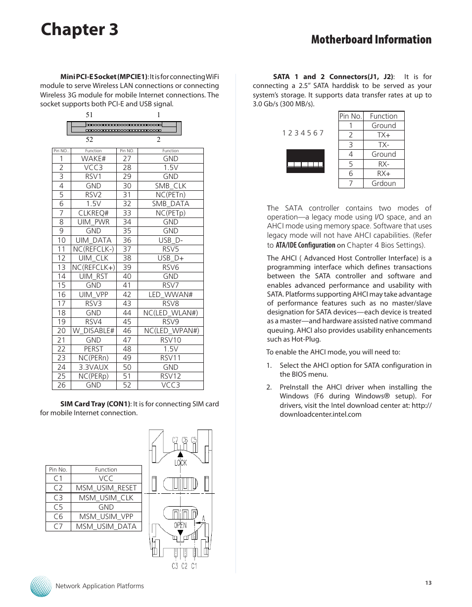 Chapter 3, Motherboard information | Lanner FW-7540 User Manual | Page 18 / 47