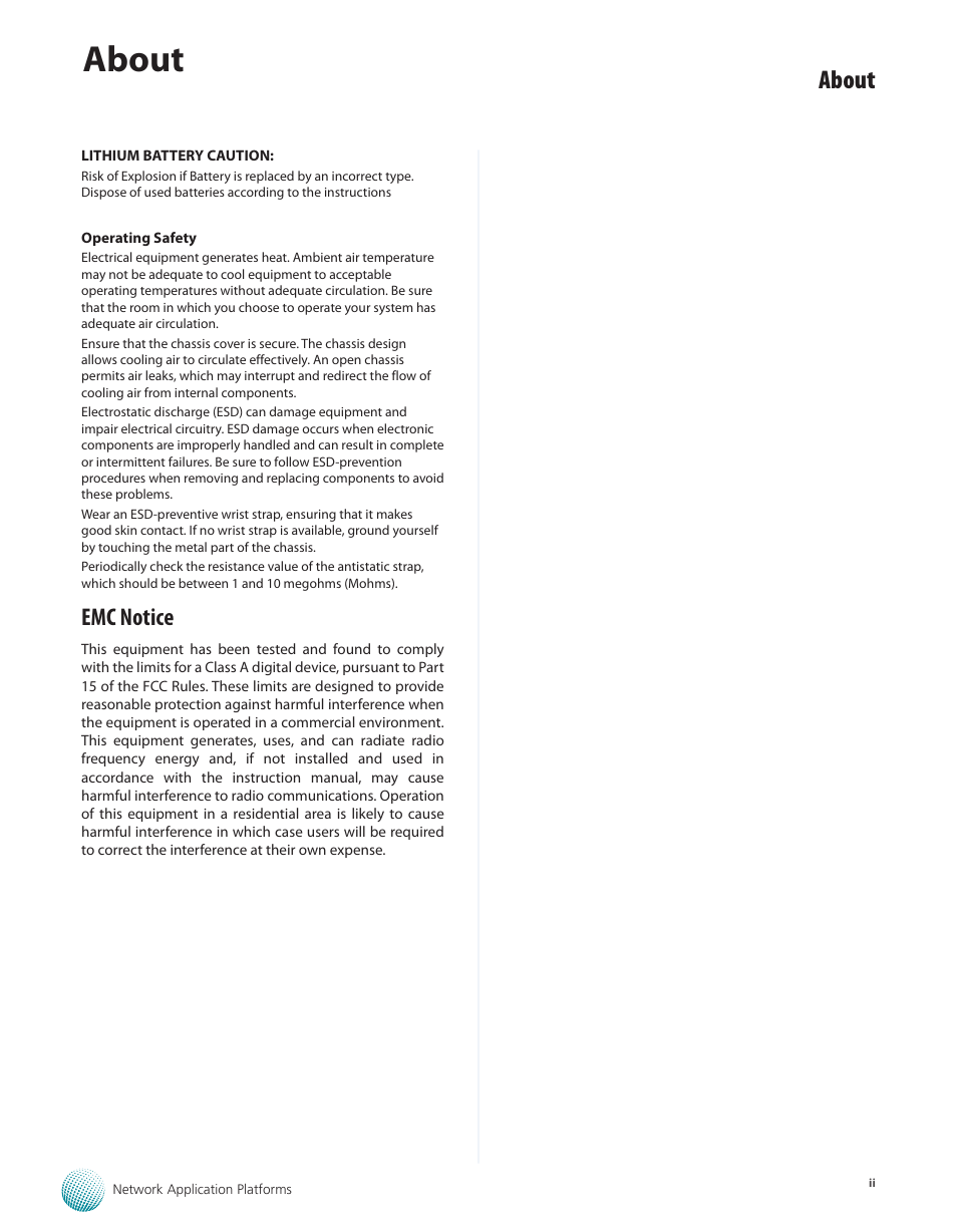 About, Emc notice | Lanner FW-7540 User Manual | Page 3 / 47