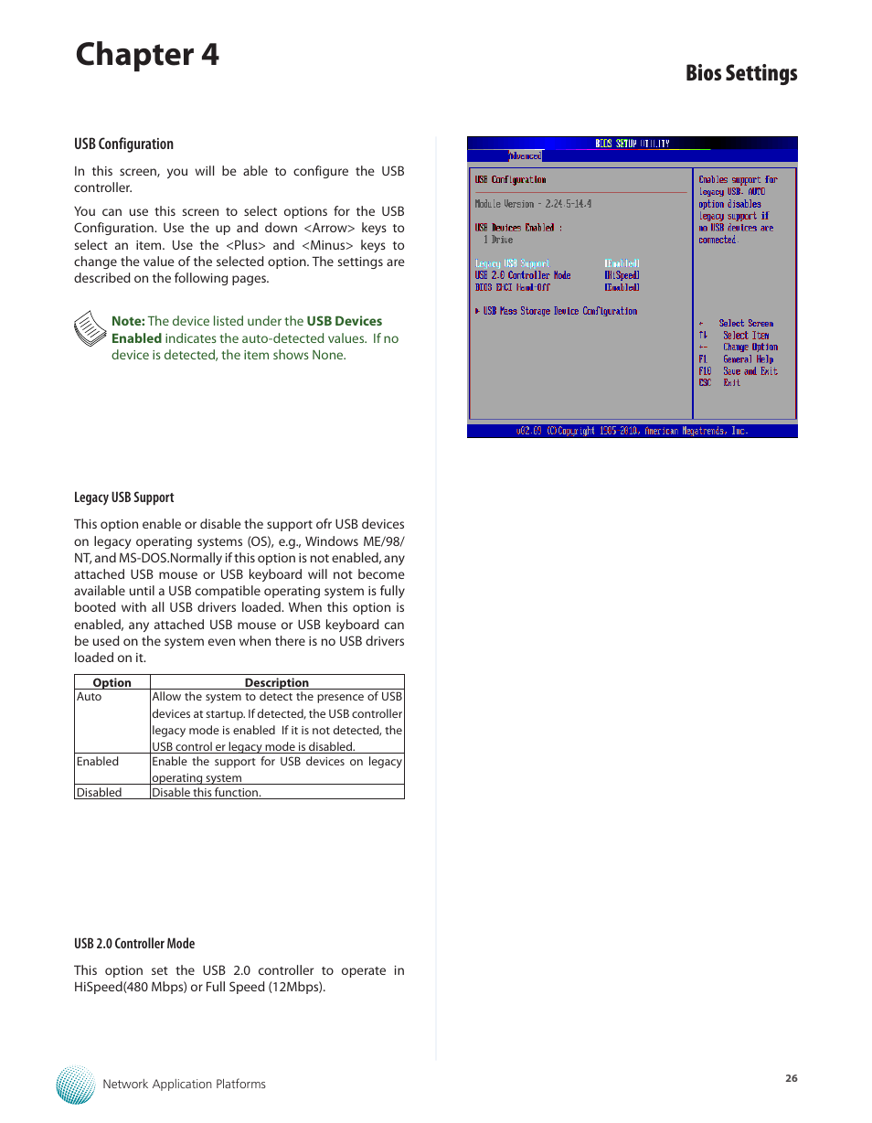 Chapter 4, Bios settings | Lanner FW-7540 User Manual | Page 31 / 47