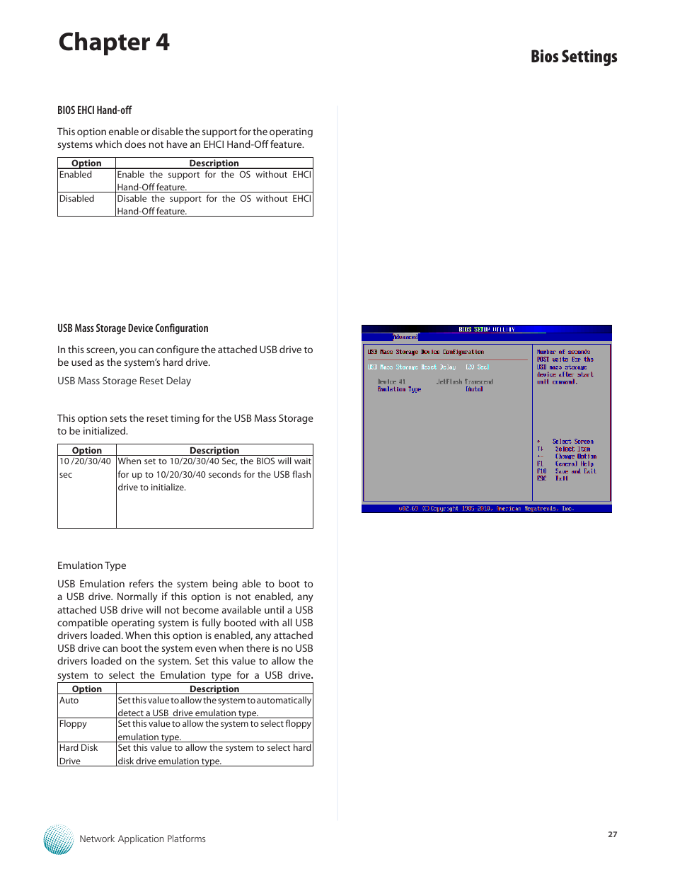 Chapter 4, Bios settings | Lanner FW-7540 User Manual | Page 32 / 47