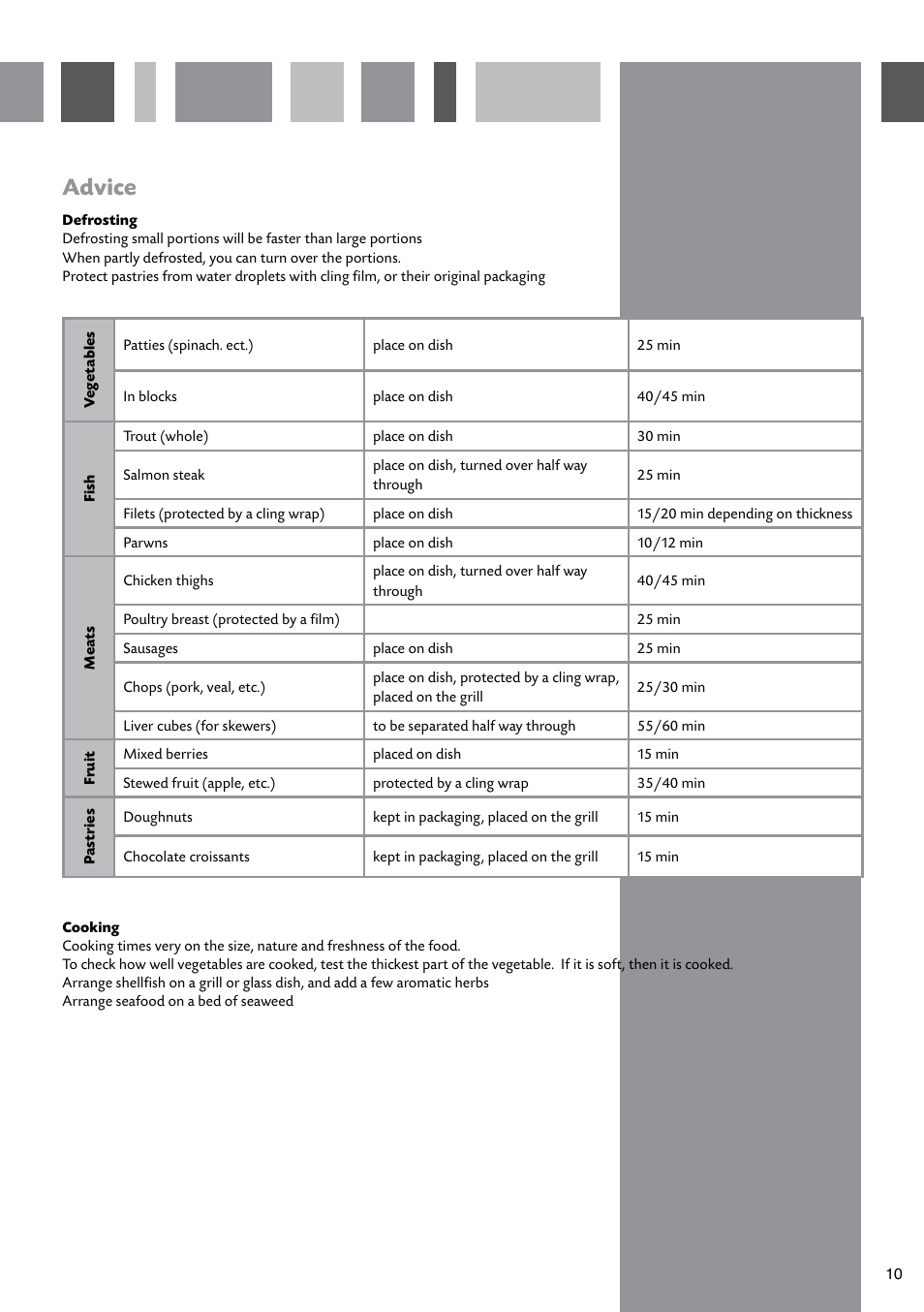 Advice | CDA SV410 User Manual | Page 10 / 20