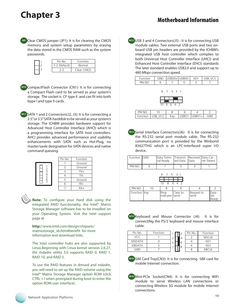 Chapter 3, Motherboard information | Lanner FW-7565 User Manual | Page 18 / 52