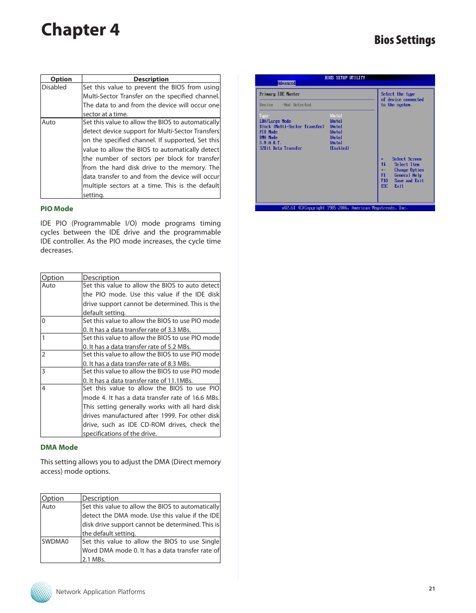 Chapter 4, Bios settings | Lanner FW-7565 User Manual | Page 26 / 52