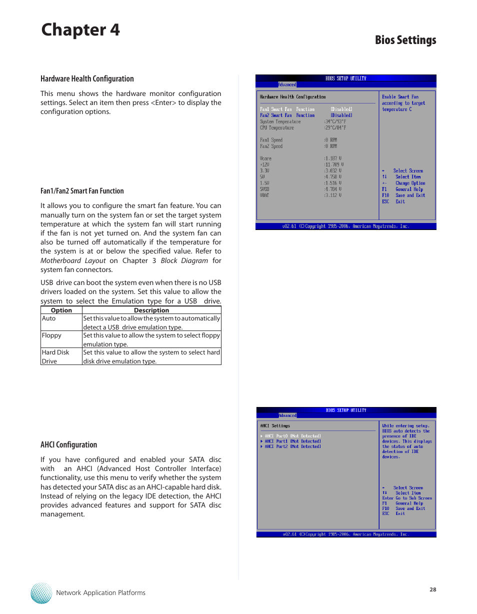 Chapter 4, Bios settings | Lanner FW-7565 User Manual | Page 33 / 52