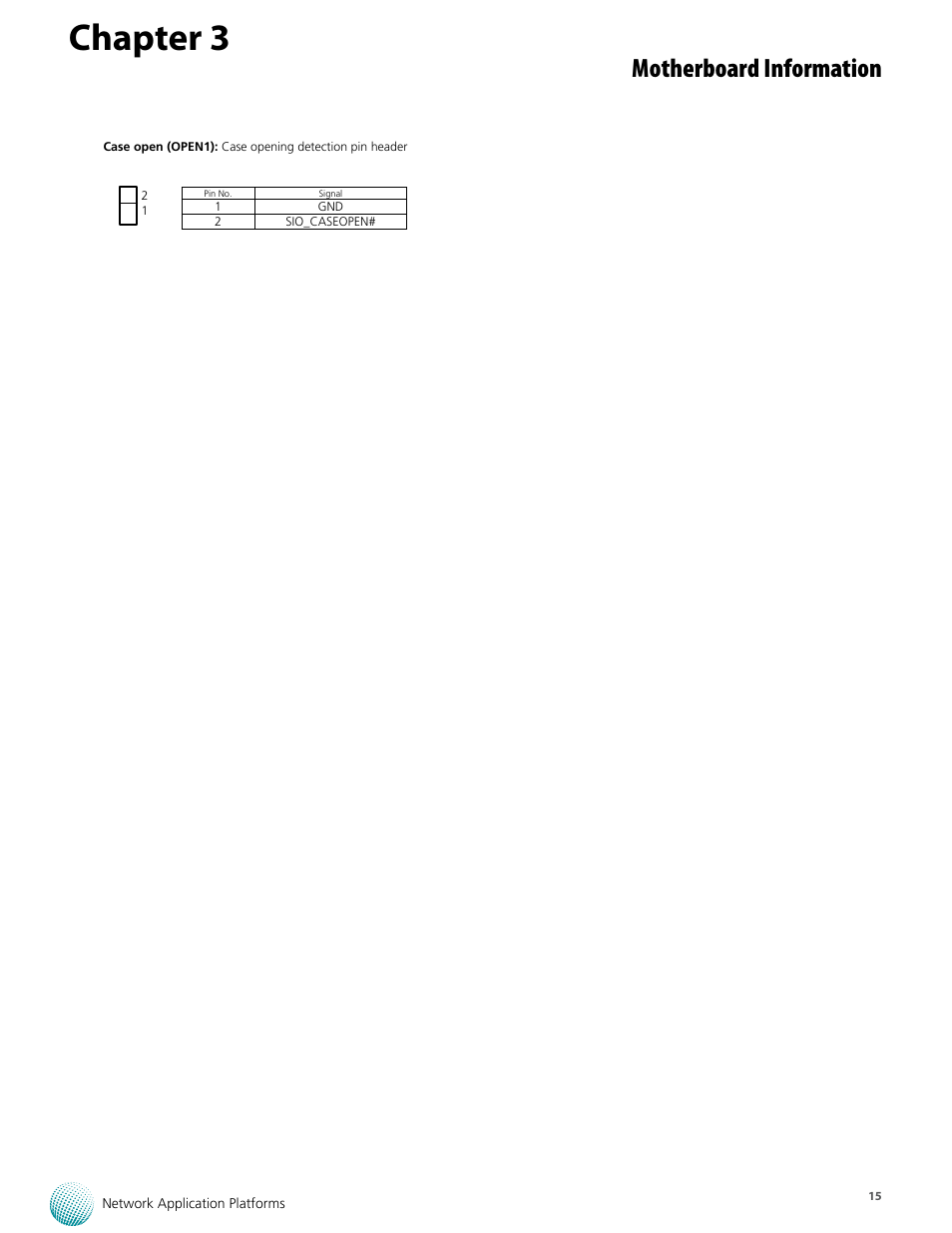 Chapter 3, Motherboard information | Lanner FW-7573 User Manual | Page 20 / 44