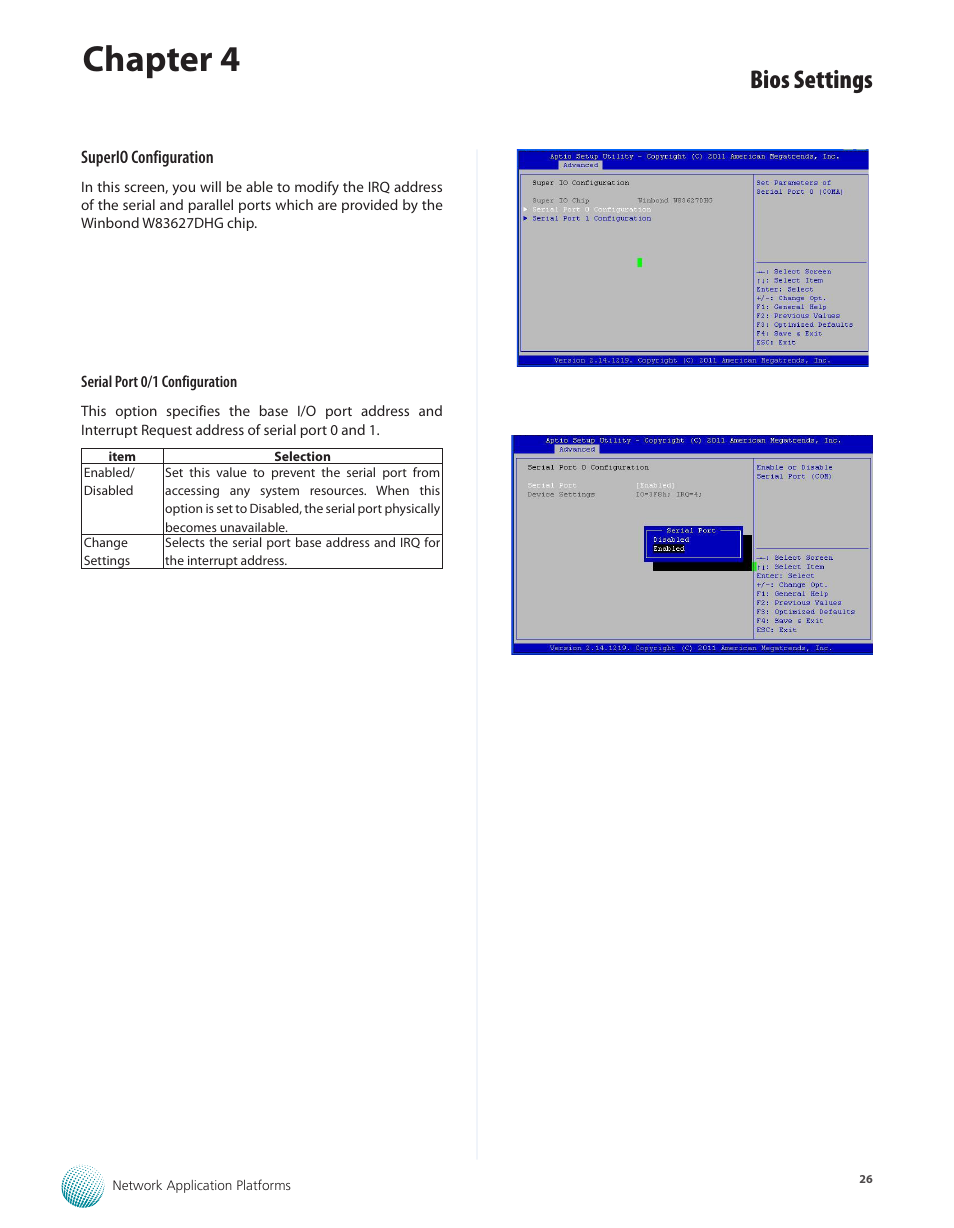 Chapter 4, Bios settings | Lanner FW-7575 User Manual | Page 31 / 48