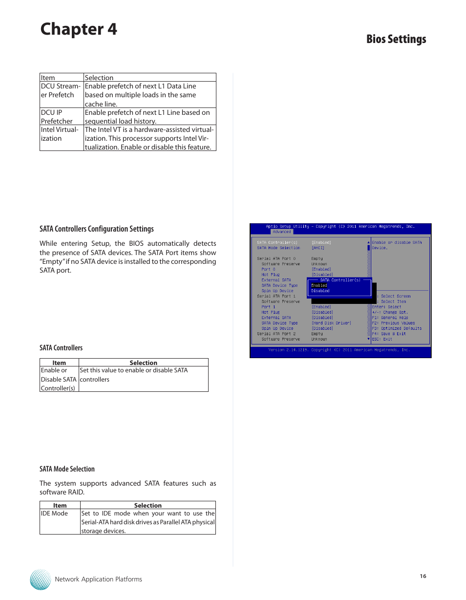 Chapter 4, Bios settings | Lanner FW-7610 User Manual | Page 19 / 44