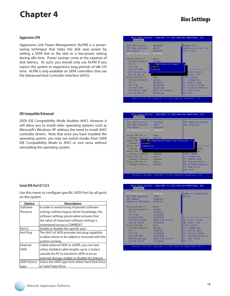 Chapter 4, Bios settings | Lanner FW-7610 User Manual | Page 21 / 44