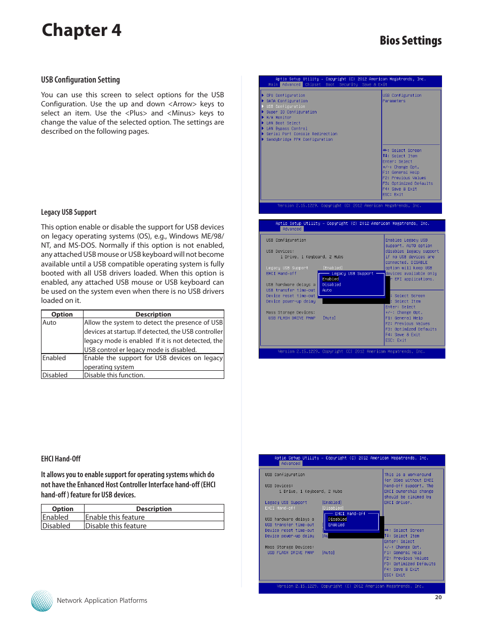 Chapter 4, Bios settings | Lanner FW-7610 User Manual | Page 23 / 44