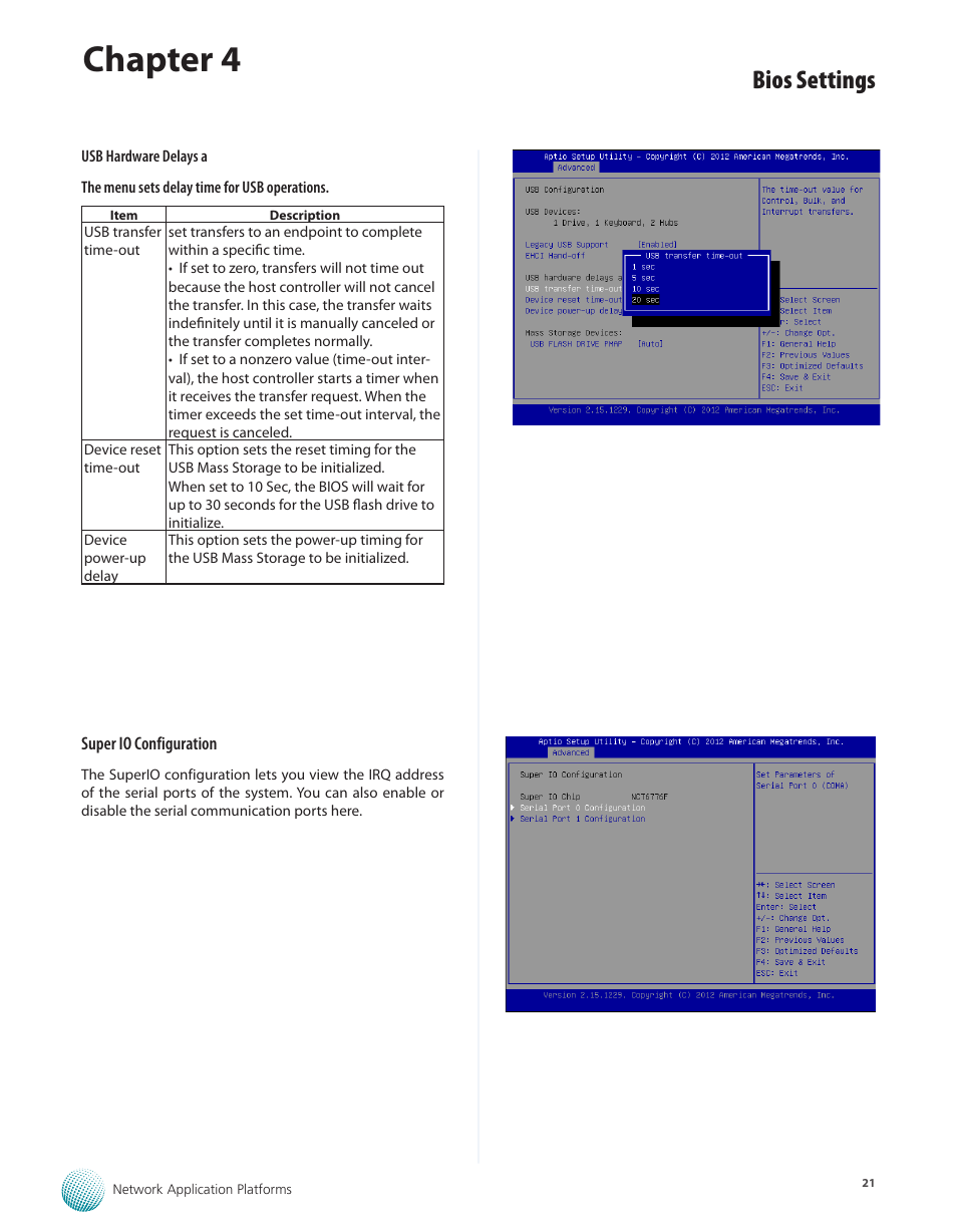 Chapter 4, Bios settings | Lanner FW-7610 User Manual | Page 24 / 44