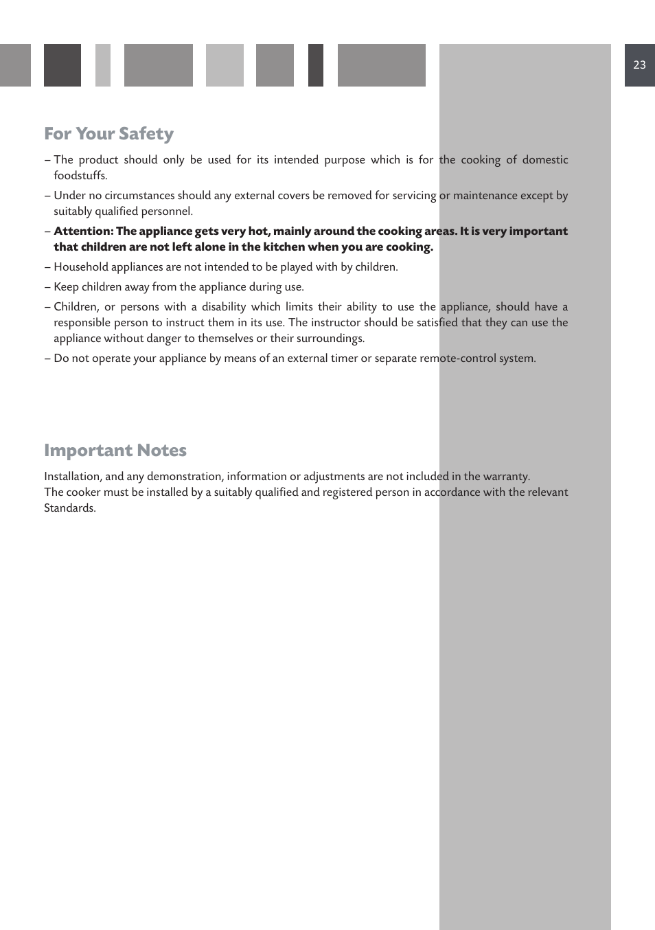For your safety | CDA RV 1001 User Manual | Page 23 / 52