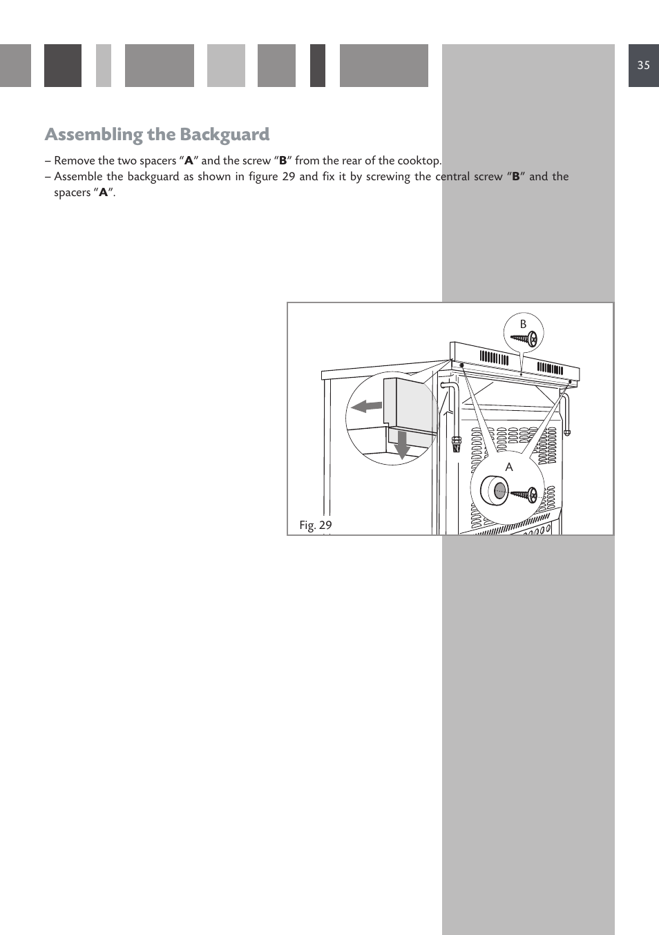 Assembling the backguard | CDA RV 1001 User Manual | Page 35 / 52