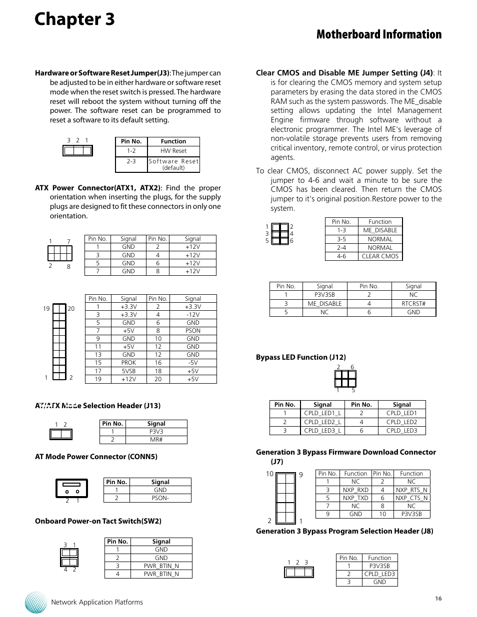 Chapter 3, Motherboard information | Lanner FW-8759 User Manual | Page 22 / 47