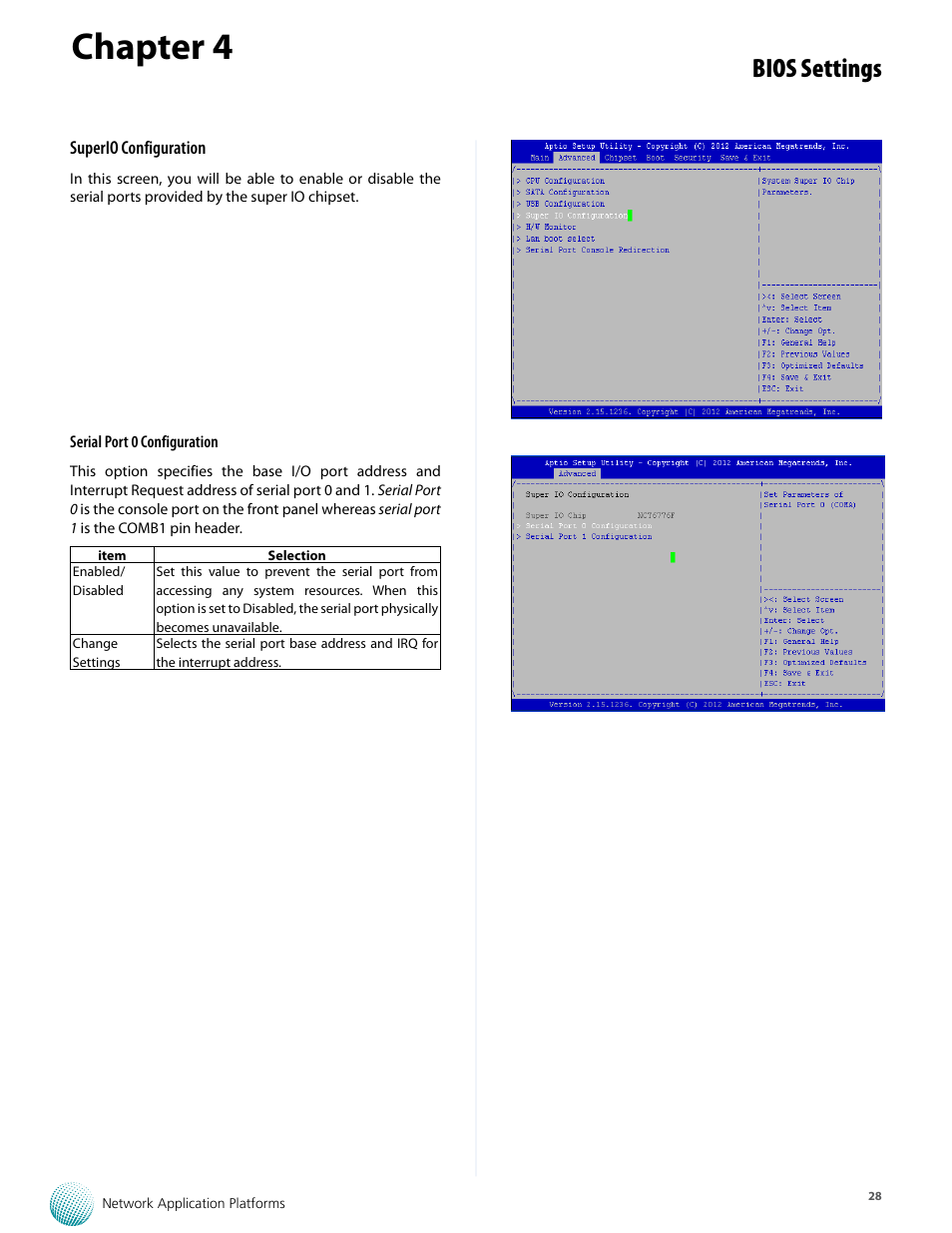 Chapter 4, Bios settings | Lanner FW-8759 User Manual | Page 34 / 47