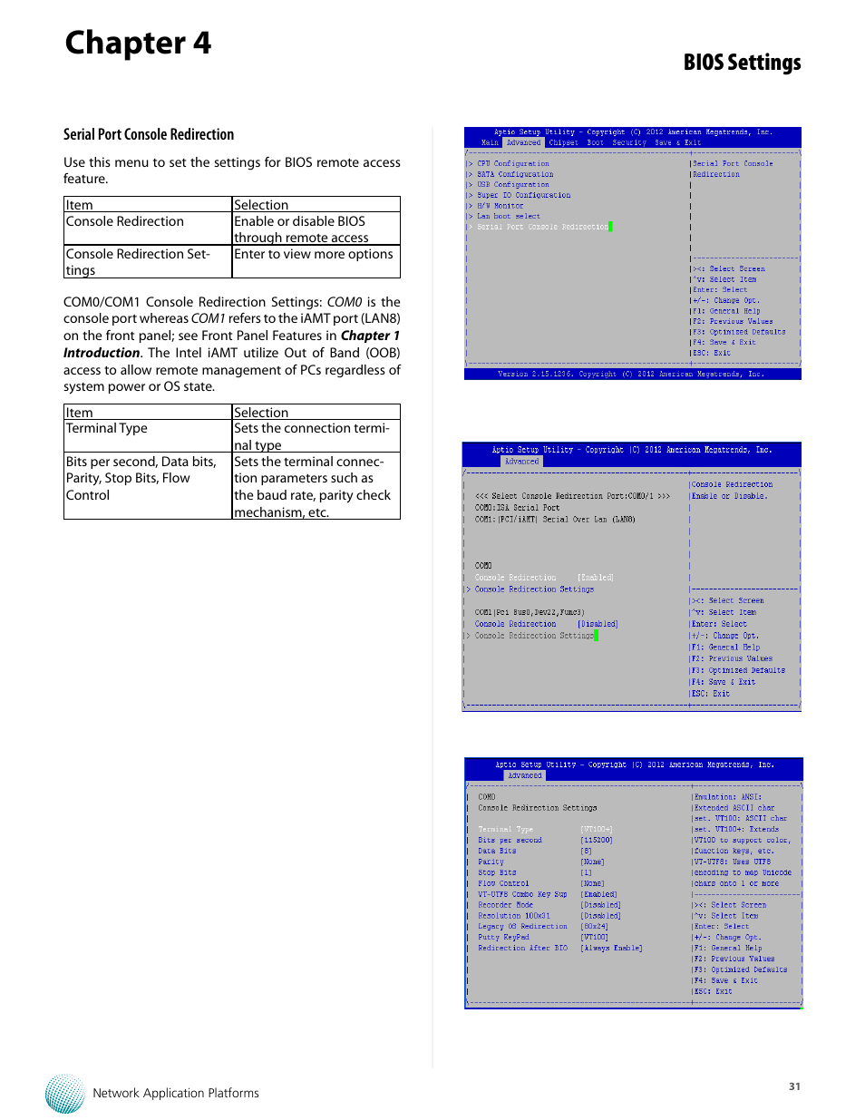 Chapter 4, Bios settings | Lanner FW-8759 User Manual | Page 37 / 47