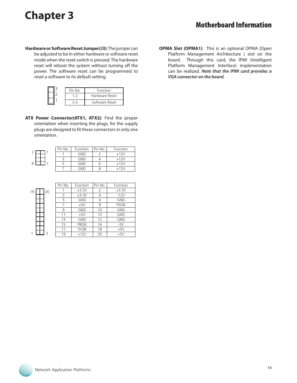 Chapter 3, Motherboard information | Lanner FW-8771 User Manual | Page 20 / 47