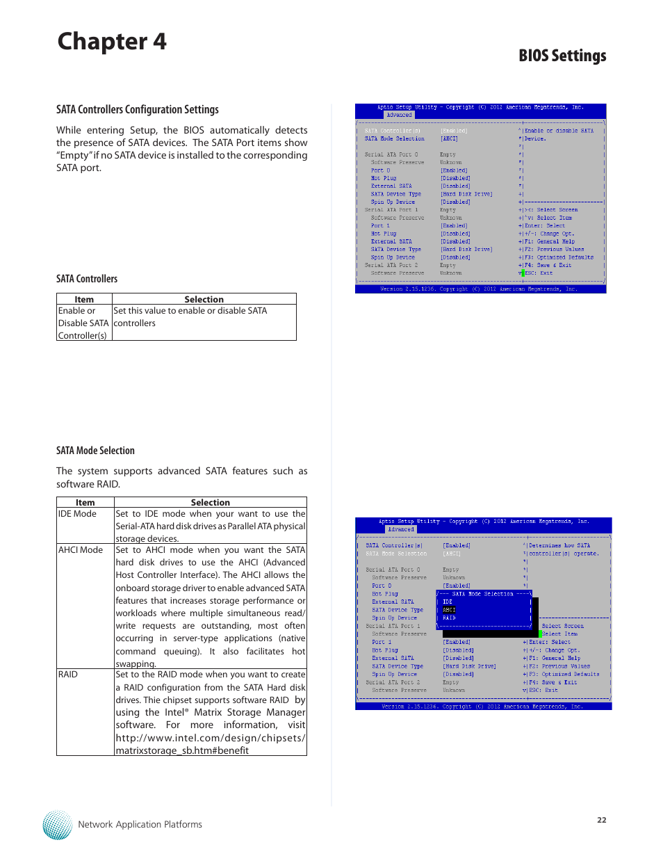 Chapter 4, Bios settings | Lanner FW-8771 User Manual | Page 27 / 47