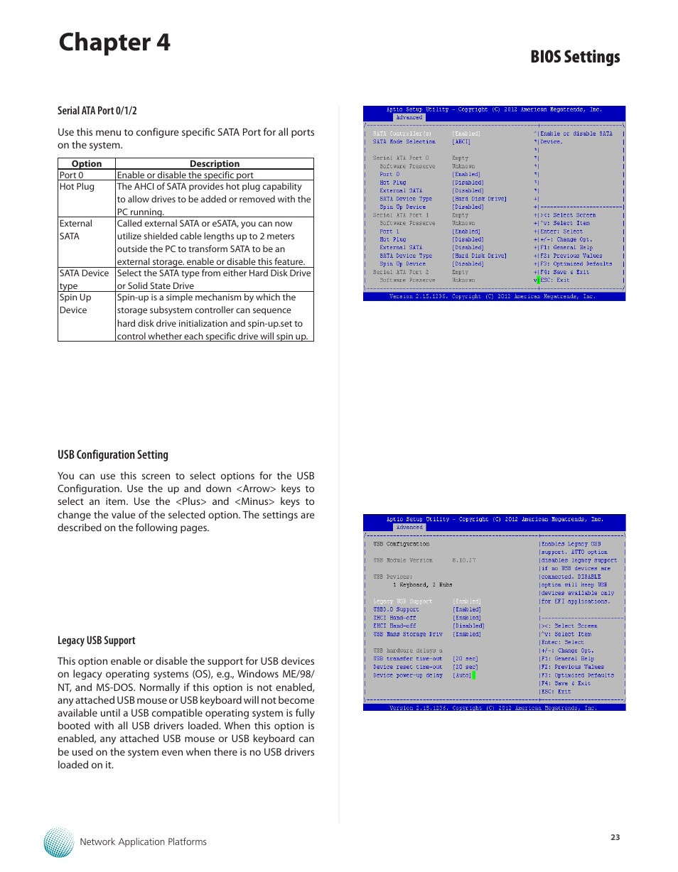 Chapter 4, Bios settings | Lanner FW-8771 User Manual | Page 28 / 47