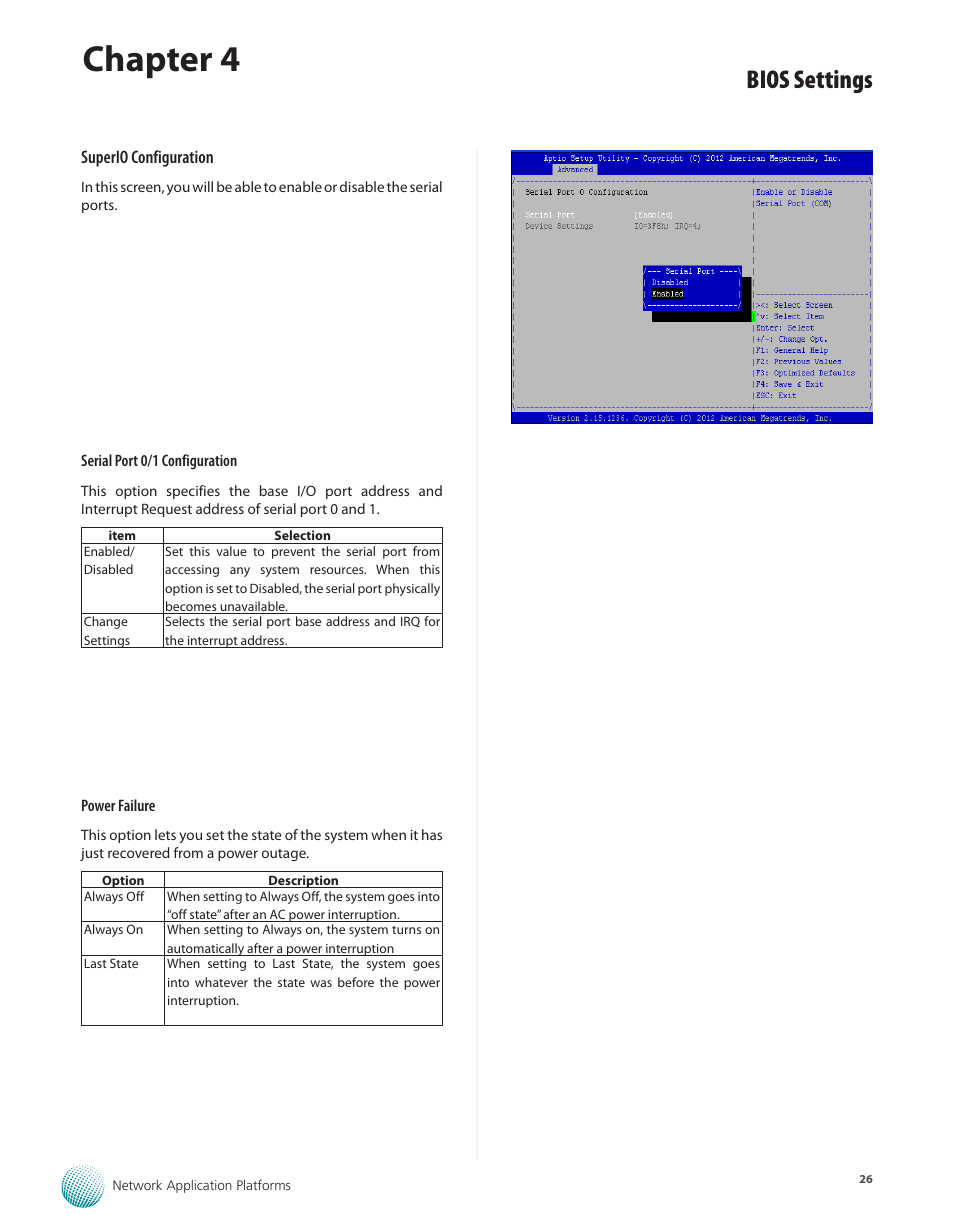 Chapter 4, Bios settings | Lanner FW-8771 User Manual | Page 31 / 47