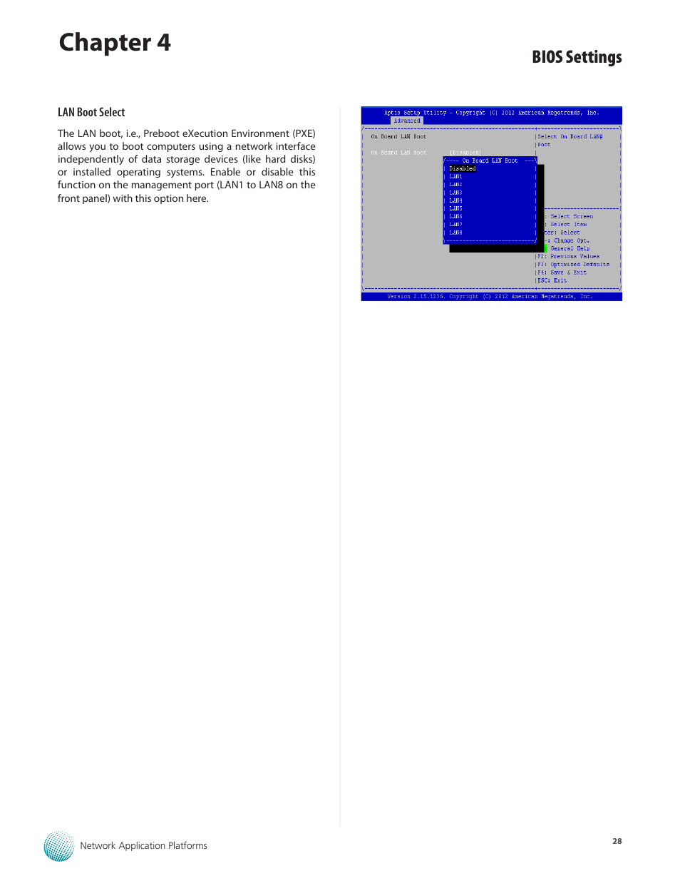 Chapter 4, Bios settings | Lanner FW-8771 User Manual | Page 33 / 47