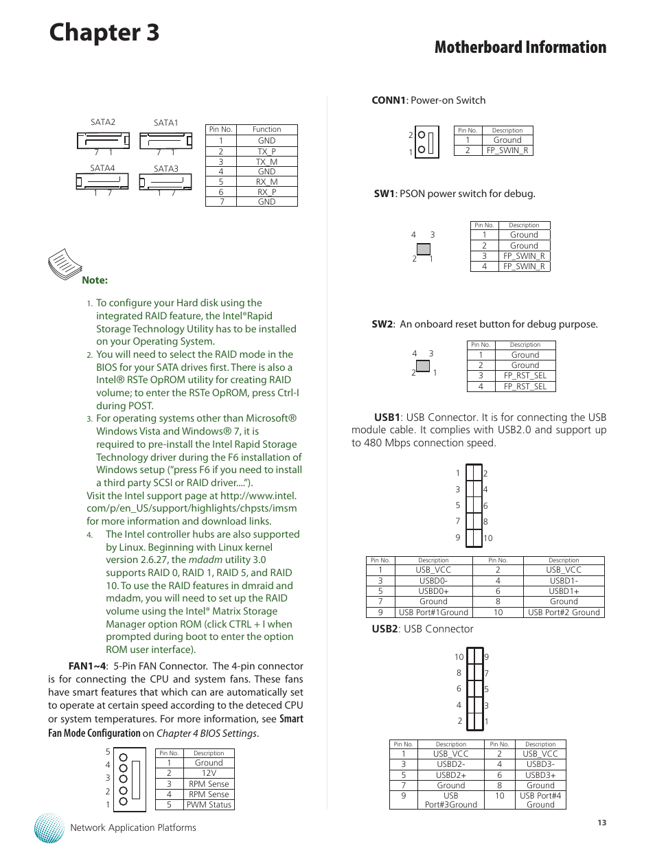 Chapter 3, Motherboard information, Smart fan mode configuration | Lanner FW-8877 User Manual | Page 19 / 46