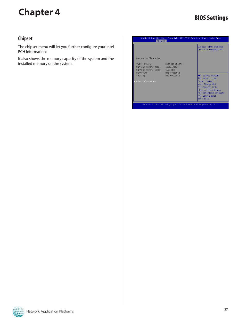 Chapter 4, Bios settings | Lanner FW-8877 User Manual | Page 33 / 46