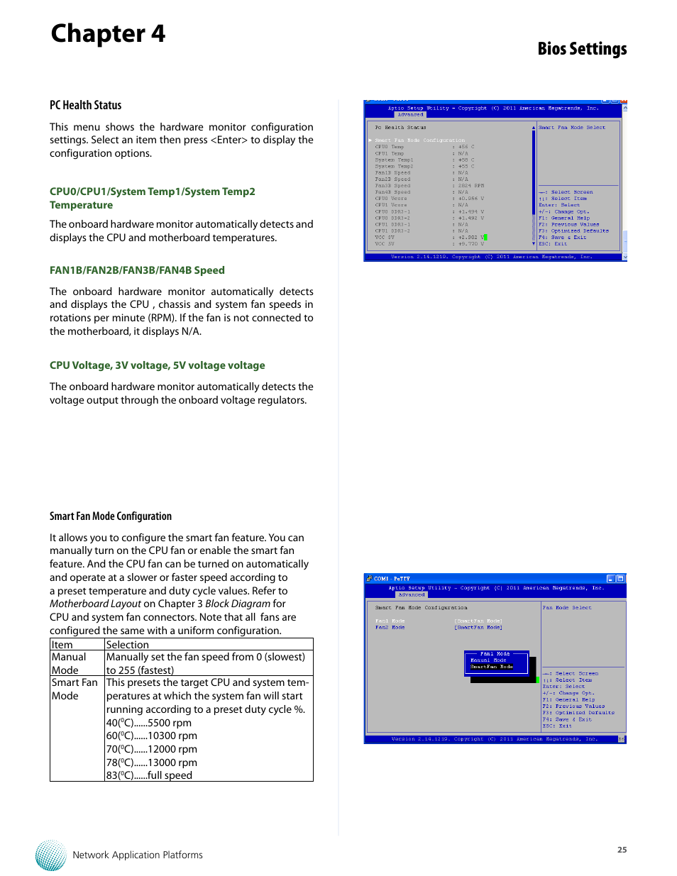 Chapter 4, Bios settings | Lanner FW-8893C User Manual | Page 30 / 49