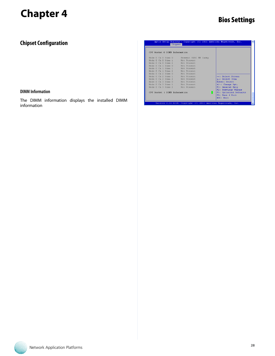 Chapter 4, Bios settings | Lanner FW-8893C User Manual | Page 33 / 49