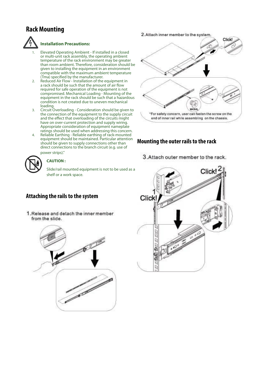 Rack mounting | Lanner FW-8894 User Manual | Page 23 / 31