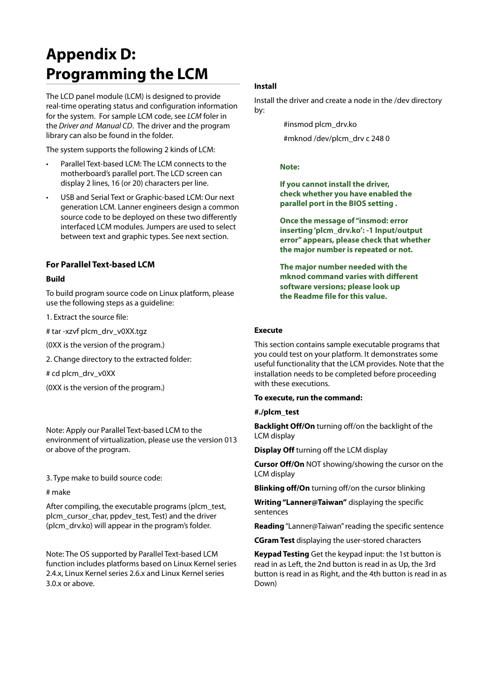 Appendix d: programming the lcm | Lanner FW-8894 User Manual | Page 27 / 31