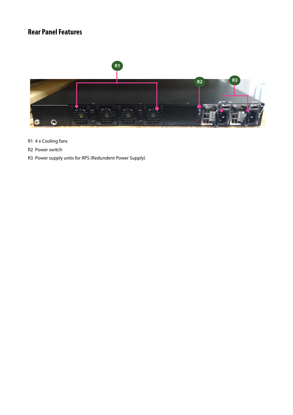 Rear panel features | Lanner FW-8894 User Manual | Page 9 / 31