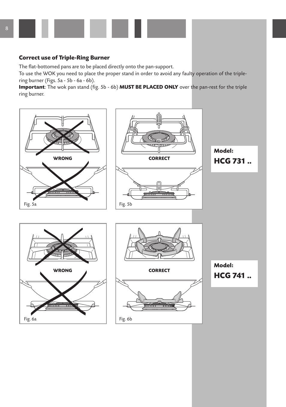 Hcg 731, Hcg 741 | CDA HCG 731 User Manual | Page 8 / 24