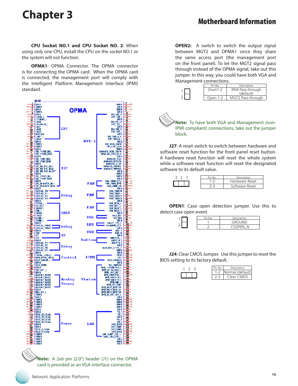 Chapter 3, Motherboard information | Lanner FW-8895 User Manual | Page 20 / 48