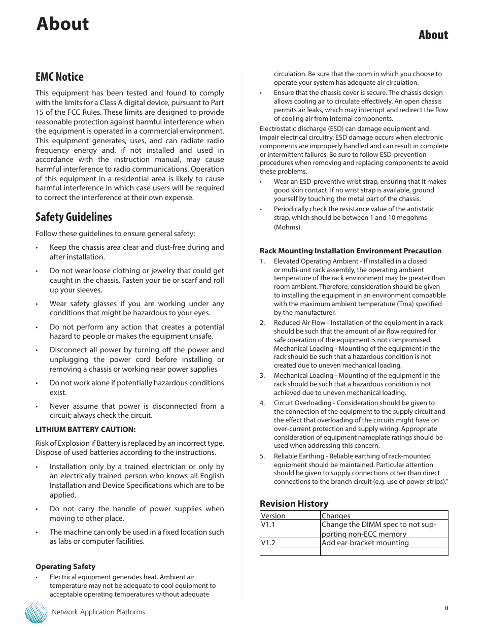 About, Emc notice, Safety guidelines | Lanner FW-8895 User Manual | Page 3 / 48