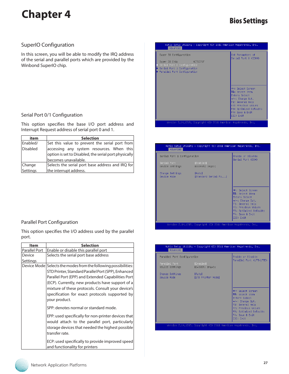 Chapter 4, Bios settings | Lanner FW-8895 User Manual | Page 31 / 48