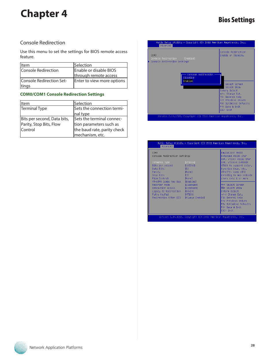 Chapter 4, Bios settings | Lanner FW-8895 User Manual | Page 32 / 48