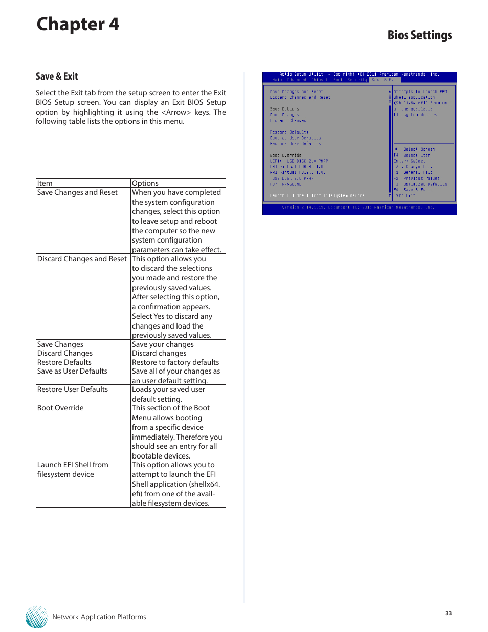 Chapter 4, Bios settings, Save & exit | Lanner FW-8895 User Manual | Page 37 / 48