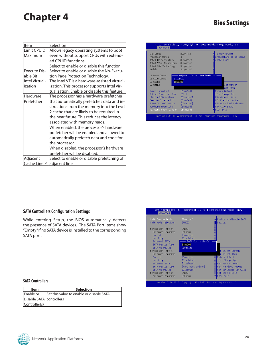 Chapter 4, Bios settings | Lanner FX-3210 User Manual | Page 29 / 54