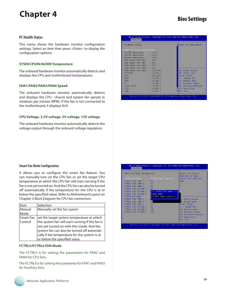Chapter 4, Bios settings | Lanner FX-3210 User Manual | Page 34 / 54