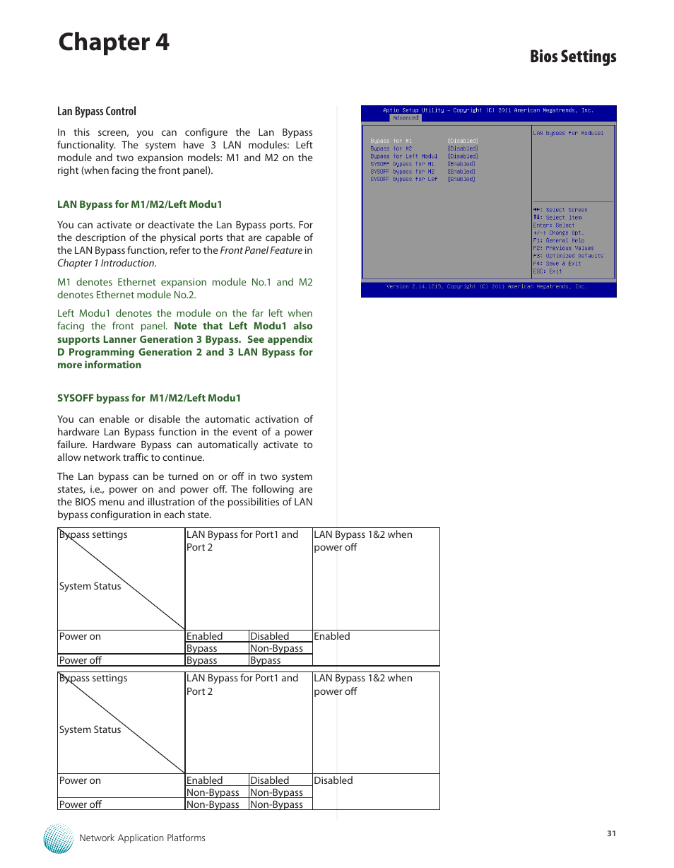 Chapter 4, Bios settings | Lanner FX-3210 User Manual | Page 36 / 54