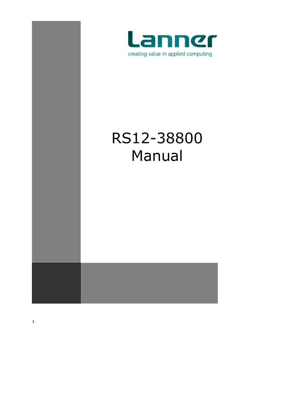 Lanner RS12-38800 User Manual | 64 pages