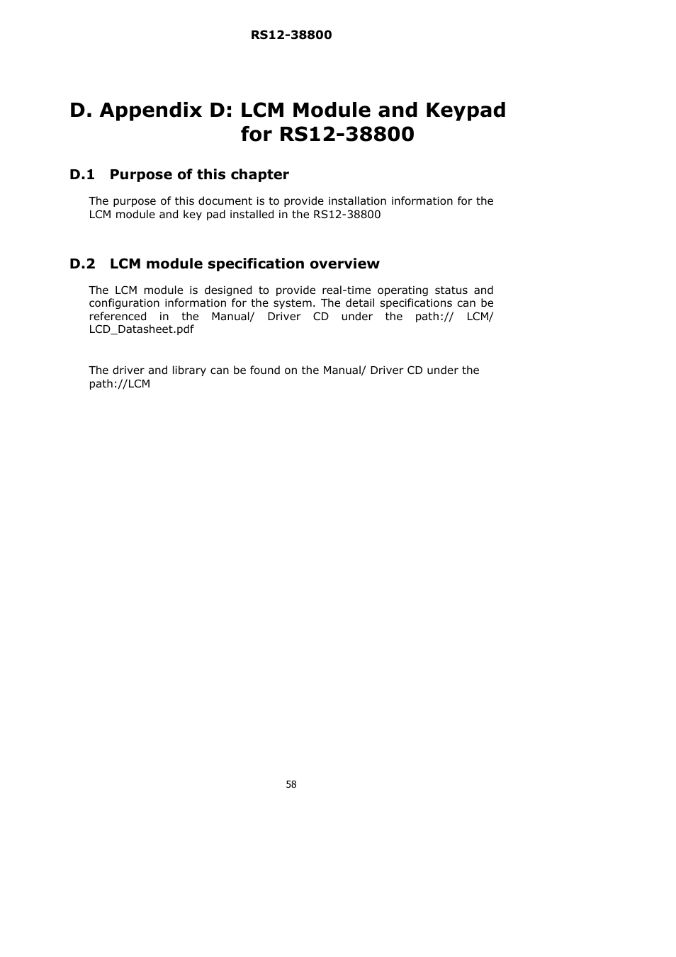 Lanner RS12-38800 User Manual | Page 58 / 64