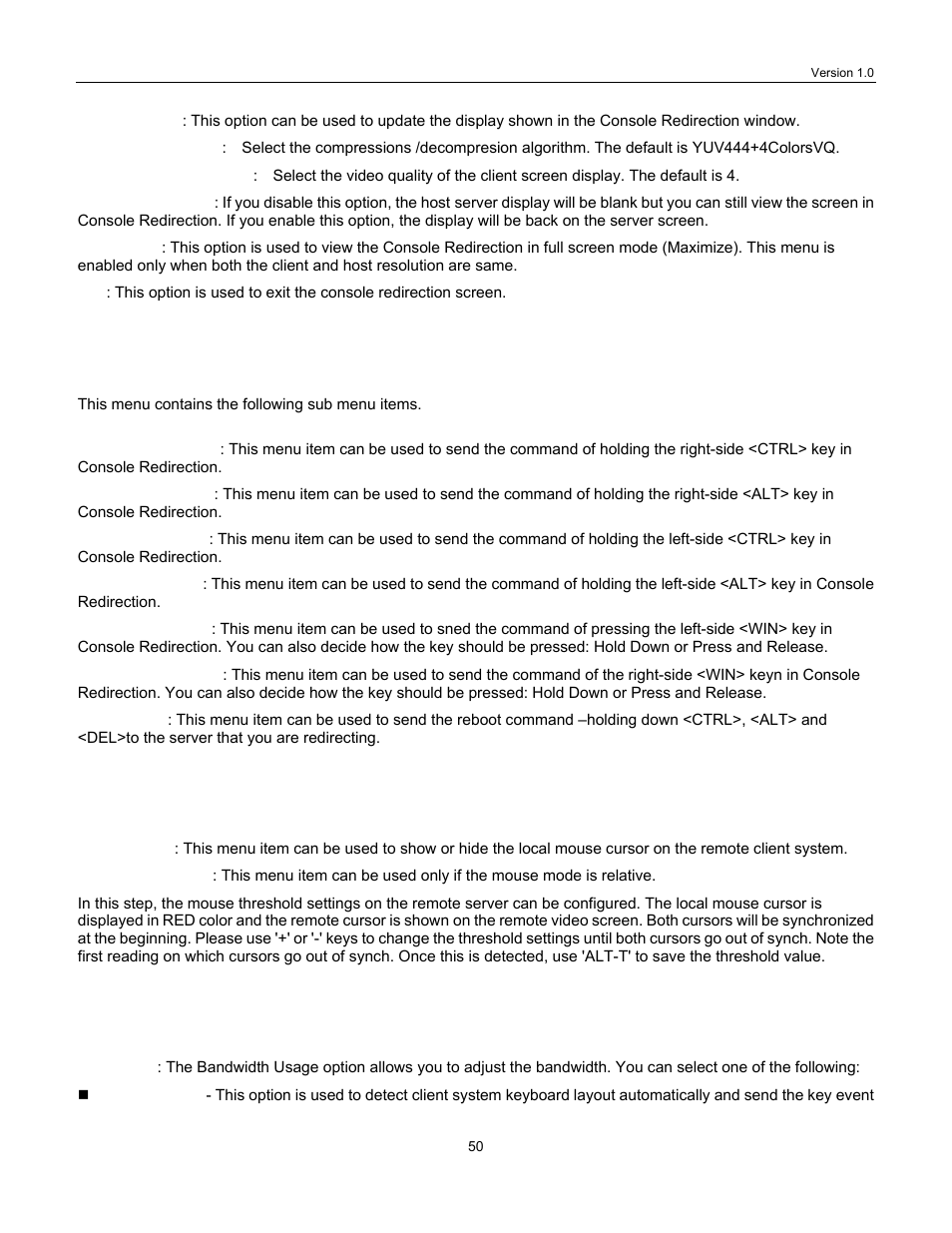 Eyboard, Ouse, Ptions | Lanner IPMI User Manual | Page 52 / 56